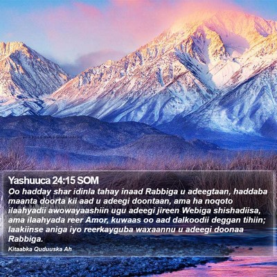 Yashuuca 24:15 SOM Bible Verse Image