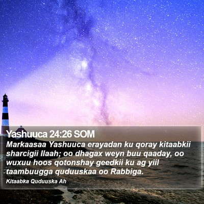 Yashuuca 24:26 SOM Bible Verse Image