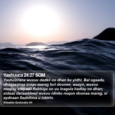 Yashuuca 24:27 SOM Bible Verse Image