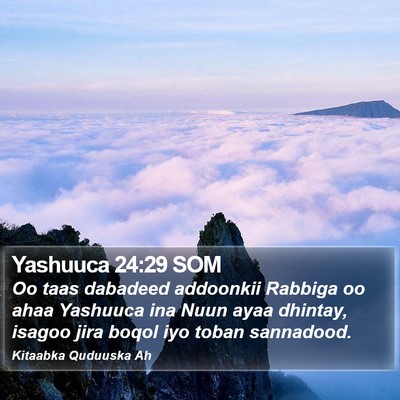 Yashuuca 24:29 SOM Bible Verse Image