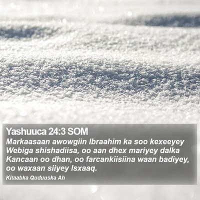 Yashuuca 24:3 SOM Bible Verse Image