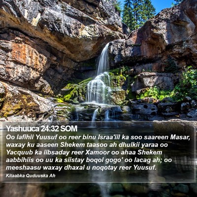 Yashuuca 24:32 SOM Bible Verse Image