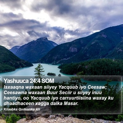 Yashuuca 24:4 SOM Bible Verse Image