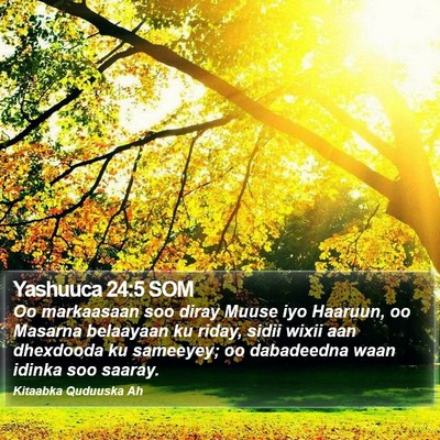 Yashuuca 24:5 SOM Bible Verse Image