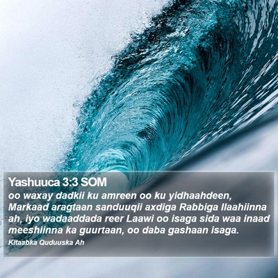 Yashuuca 3:3 SOM Bible Verse Image