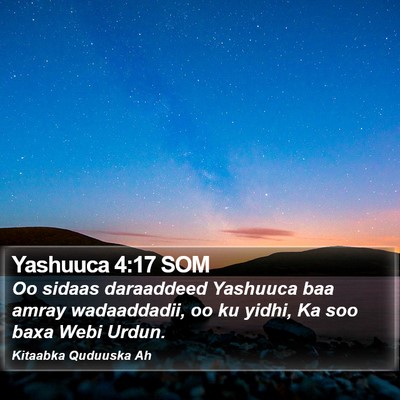 Yashuuca 4:17 SOM Bible Verse Image