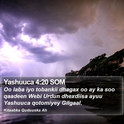 Yashuuca 4:20 SOM Bible Verse Image