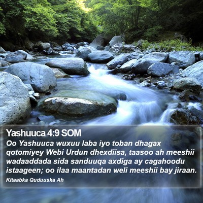 Yashuuca 4:9 SOM Bible Verse Image