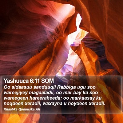 Yashuuca 6:11 SOM Bible Verse Image