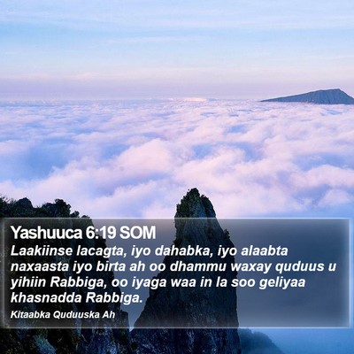 Yashuuca 6:19 SOM Bible Verse Image