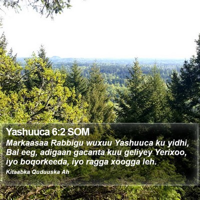 Yashuuca 6:2 SOM Bible Verse Image