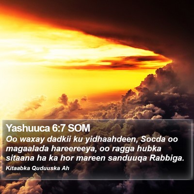 Yashuuca 6:7 SOM Bible Verse Image