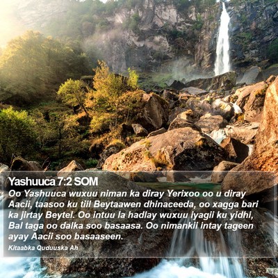 Yashuuca 7:2 SOM Bible Verse Image