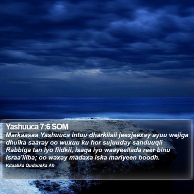 Yashuuca 7:6 SOM Bible Verse Image