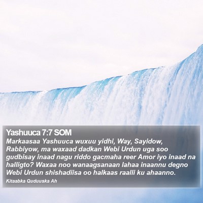 Yashuuca 7:7 SOM Bible Verse Image