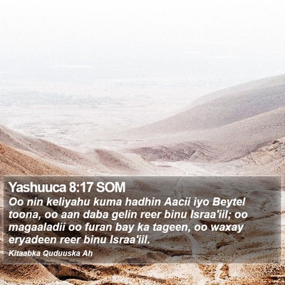 Yashuuca 8:17 SOM Bible Verse Image