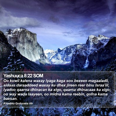 Yashuuca 8:22 SOM Bible Verse Image
