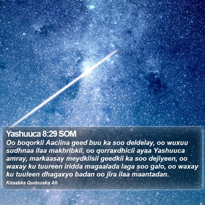 Yashuuca 8:29 SOM Bible Verse Image