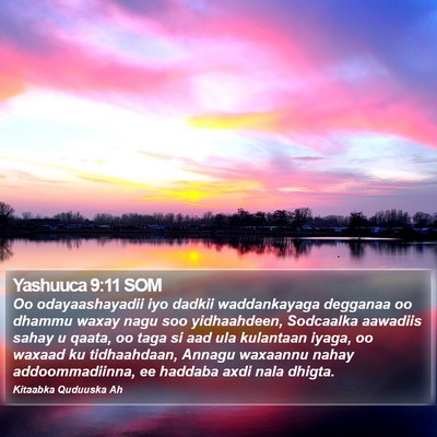 Yashuuca 9:11 SOM Bible Verse Image