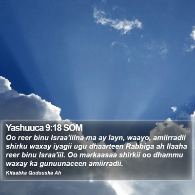 Yashuuca 9:18 SOM Bible Verse Image