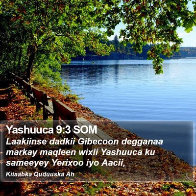 Yashuuca 9:3 SOM Bible Verse Image