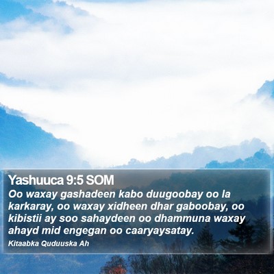 Yashuuca 9:5 SOM Bible Verse Image