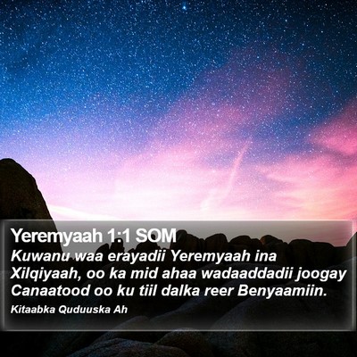 Yeremyaah 1:1 SOM Bible Verse Image