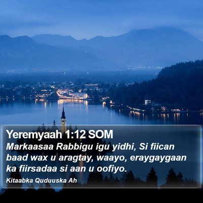 Yeremyaah 1:12 SOM Bible Verse Image