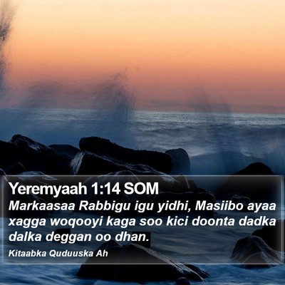 Yeremyaah 1:14 SOM Bible Verse Image
