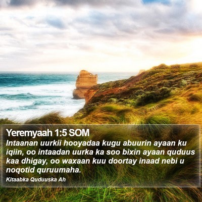 Yeremyaah 1:5 SOM Bible Verse Image