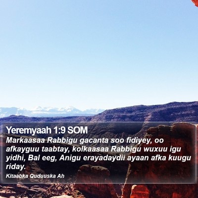 Yeremyaah 1:9 SOM Bible Verse Image