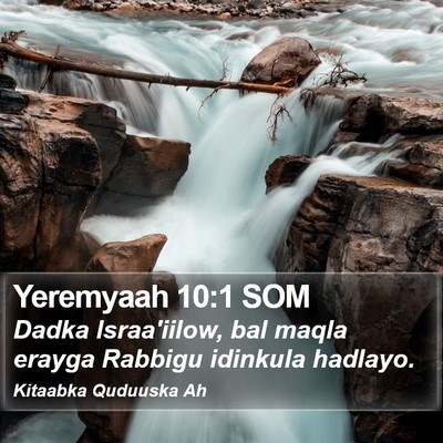 Yeremyaah 10:1 SOM Bible Verse Image