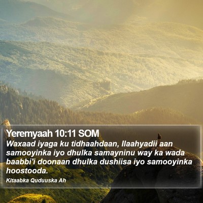 Yeremyaah 10:11 SOM Bible Verse Image