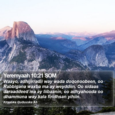 Yeremyaah 10:21 SOM Bible Verse Image