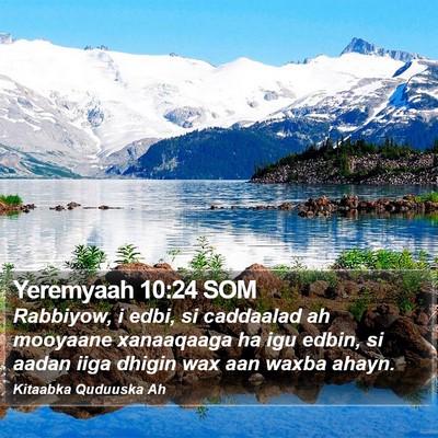 Yeremyaah 10:24 SOM Bible Verse Image