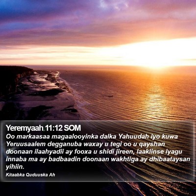 Yeremyaah 11:12 SOM Bible Verse Image