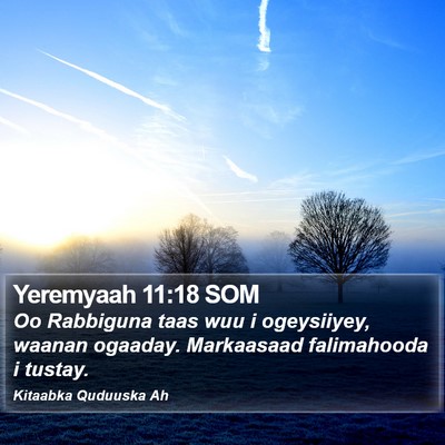 Yeremyaah 11:18 SOM Bible Verse Image