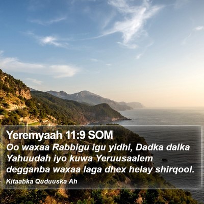 Yeremyaah 11:9 SOM Bible Verse Image