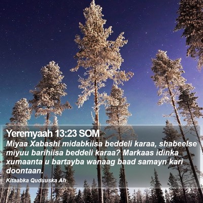 Yeremyaah 13:23 SOM Bible Verse Image