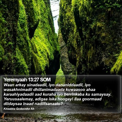 Yeremyaah 13:27 SOM Bible Verse Image