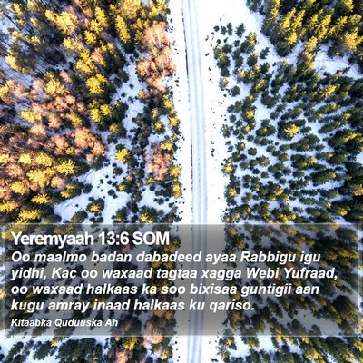 Yeremyaah 13:6 SOM Bible Verse Image