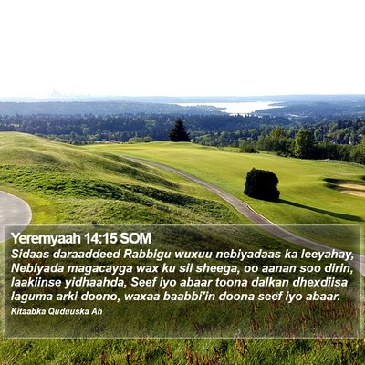 Yeremyaah 14:15 SOM Bible Verse Image