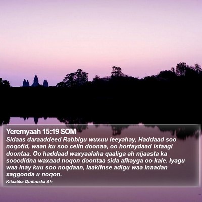 Yeremyaah 15:19 SOM Bible Verse Image