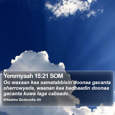 Yeremyaah 15:21 SOM Bible Verse Image