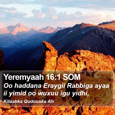 Yeremyaah 16:1 SOM Bible Verse Image