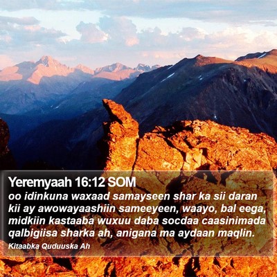 Yeremyaah 16:12 SOM Bible Verse Image