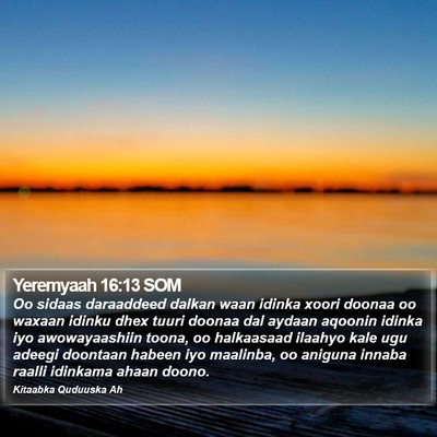 Yeremyaah 16:13 SOM Bible Verse Image
