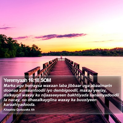 Yeremyaah 16:18 SOM Bible Verse Image