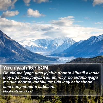 Yeremyaah 16:7 SOM Bible Verse Image