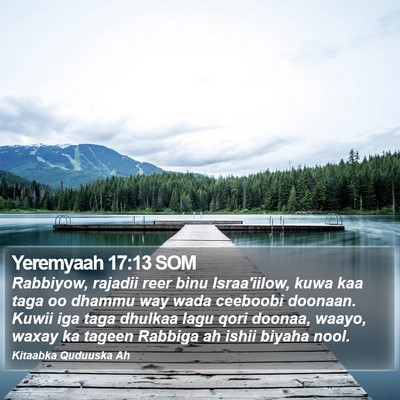 Yeremyaah 17:13 SOM Bible Verse Image